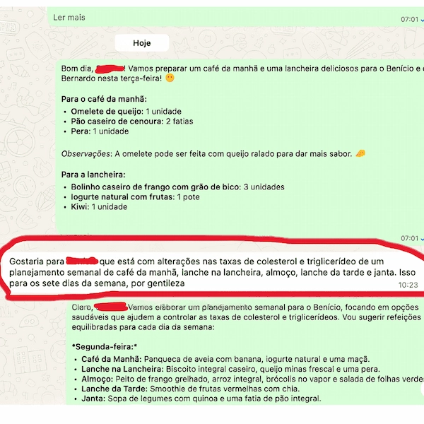 Mãe elogiando o método